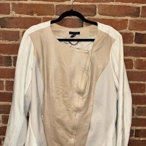 Halston white and cream jacket. Xl women's Top